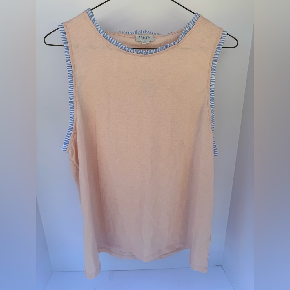 J. Crew Pink Muscle Tee with Elegant Embellishments